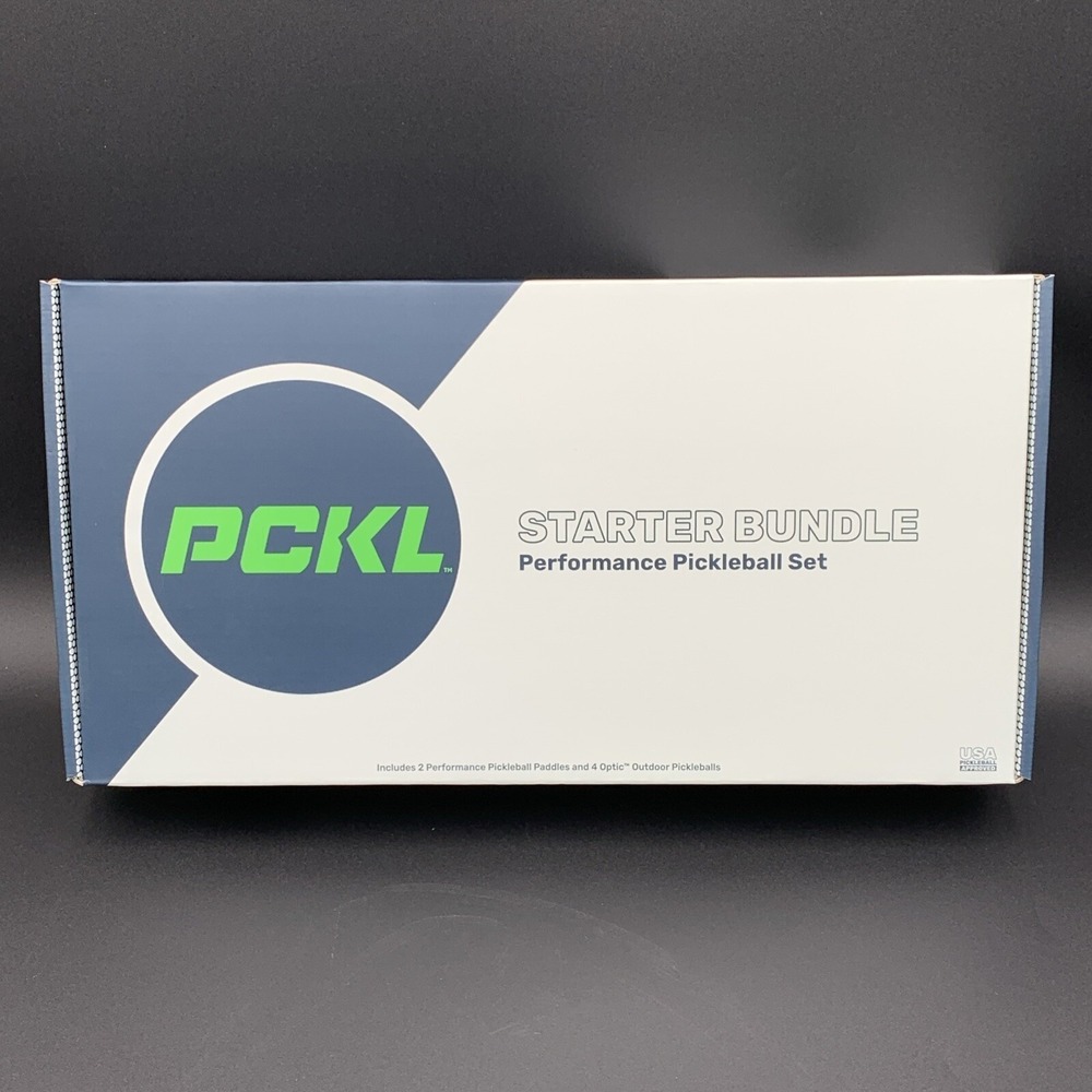 PCKL‎ Pickleball Starter Bundle Series 2 Paddles 4 Pickleballs Fiberglass Face